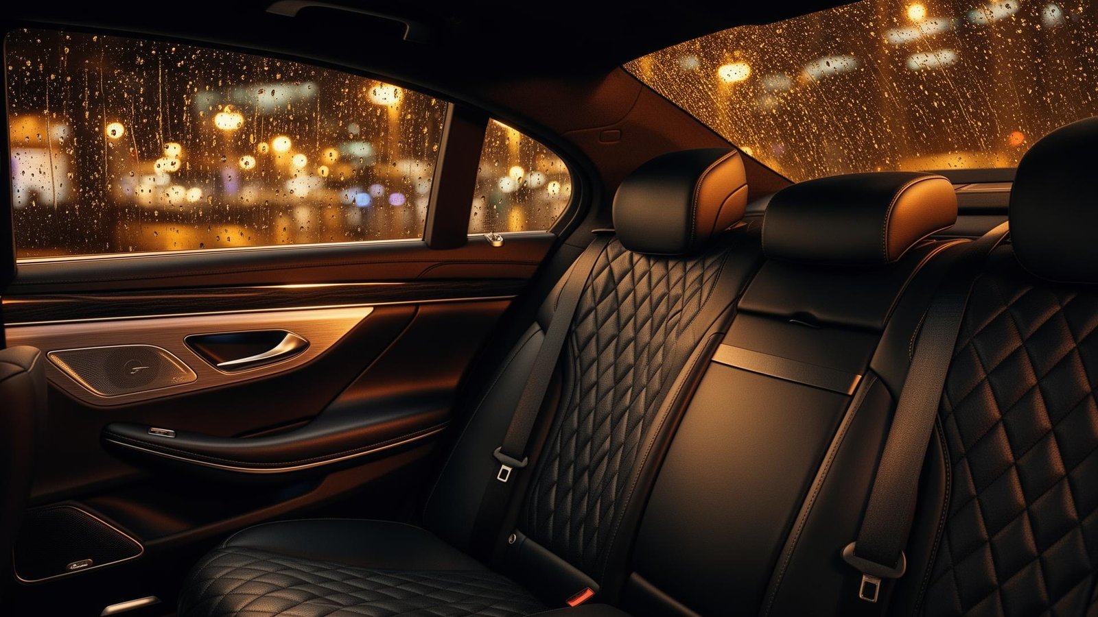 Interior premium de veículo executivo